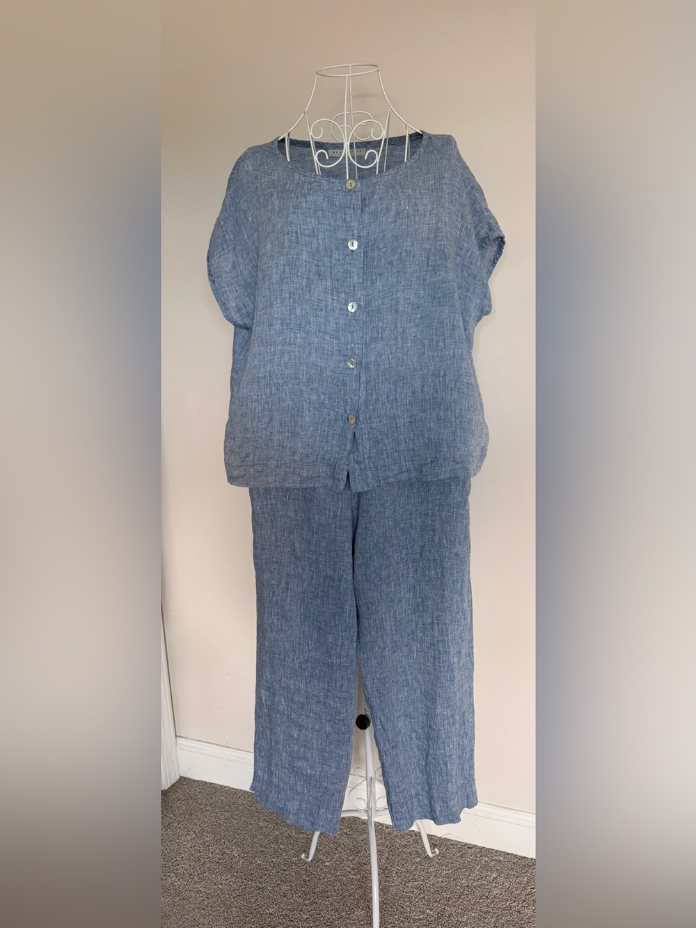 Bryn Walker 100% Linen Two-Piece Set – Size S